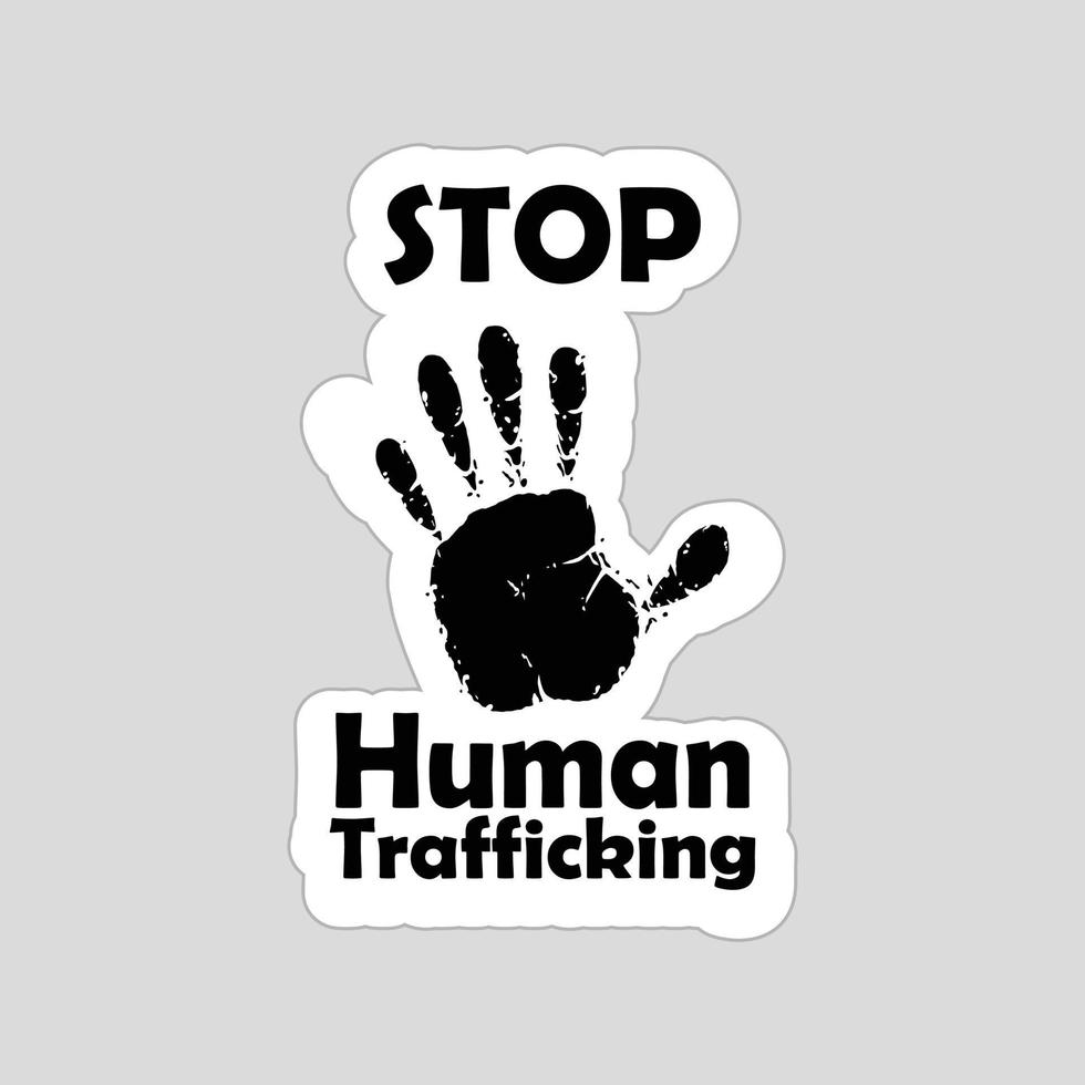 ilustração vetorial sobre o tema da escravidão nacional e do dia de conscientização do tráfico humano. vetor