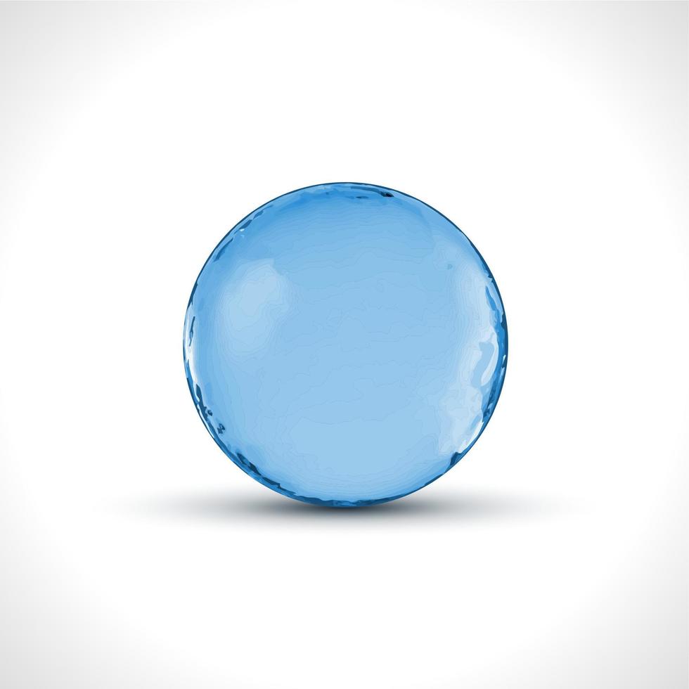 vetor 3d esfera de cristal ilustração isolada de bola