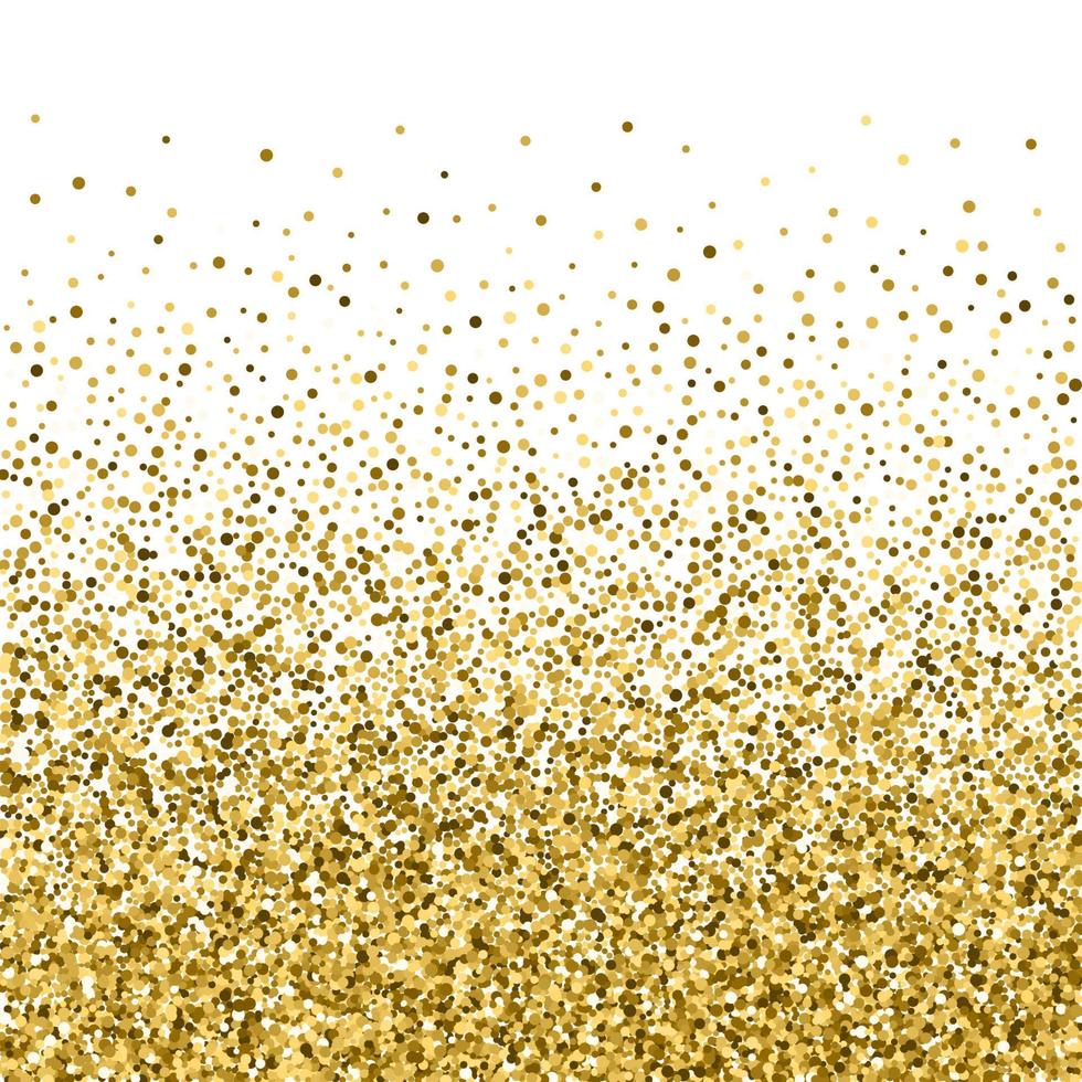 abstrato caindo fundo de confetes de peças douradas. partículas voadoras. fundo dourado elegante para apresentações de negócios, cartões-presente, design de joias do universo. ilustração. vetor