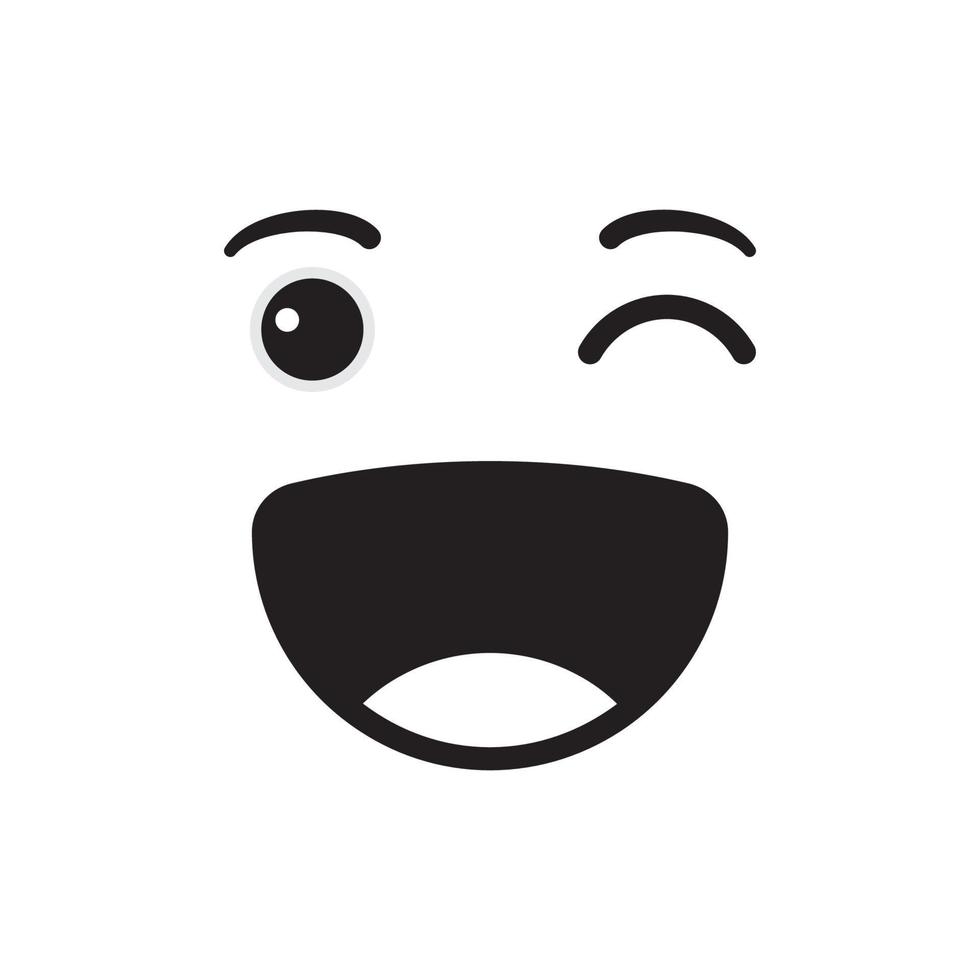 ilustração vetorial de emoticon de rosto sorridente vetor