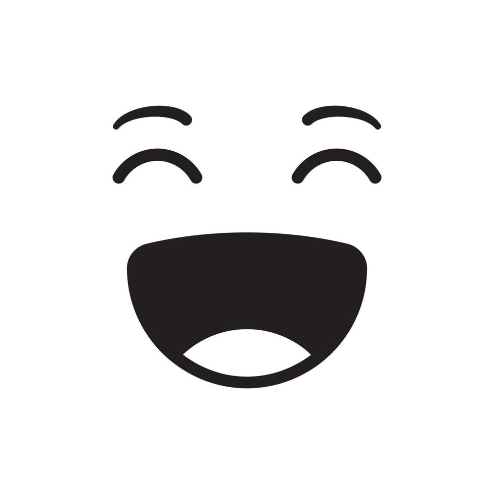 ilustração vetorial de emoticon de rosto sorridente vetor