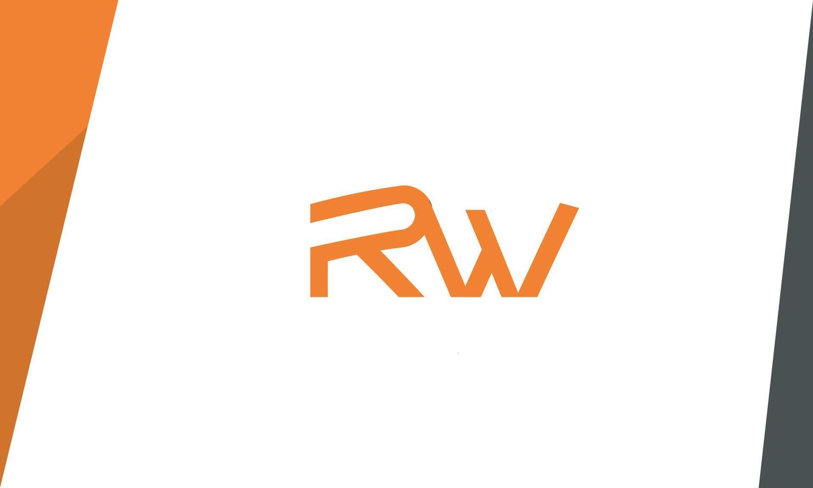 letras do alfabeto iniciais monograma logotipo rw, wr, r e w vetor