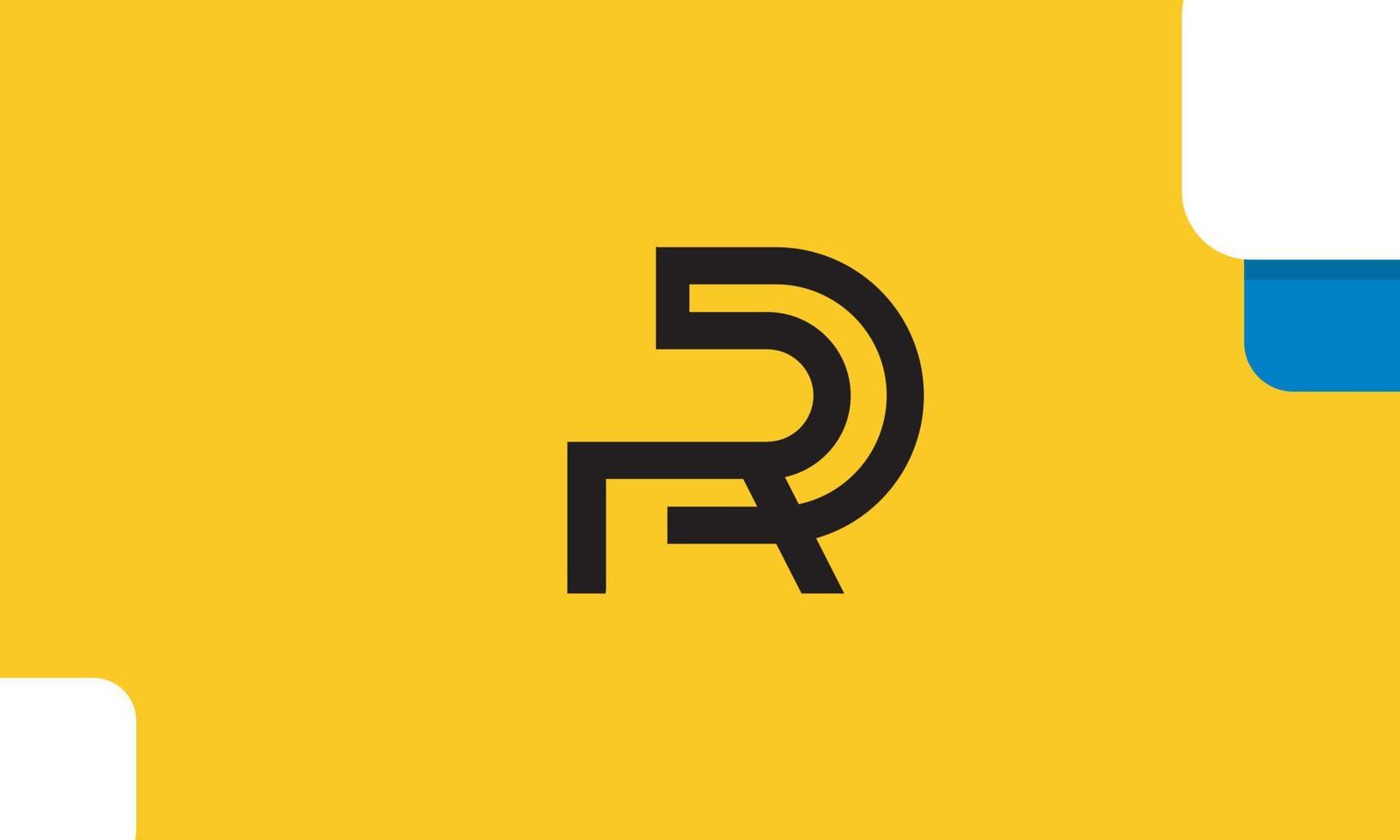 letras do alfabeto iniciais monograma logotipo rd, dr, r e d vetor