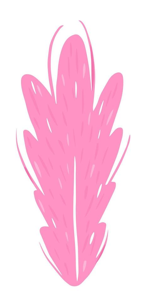 pena de flamingo na cor rosa vetor