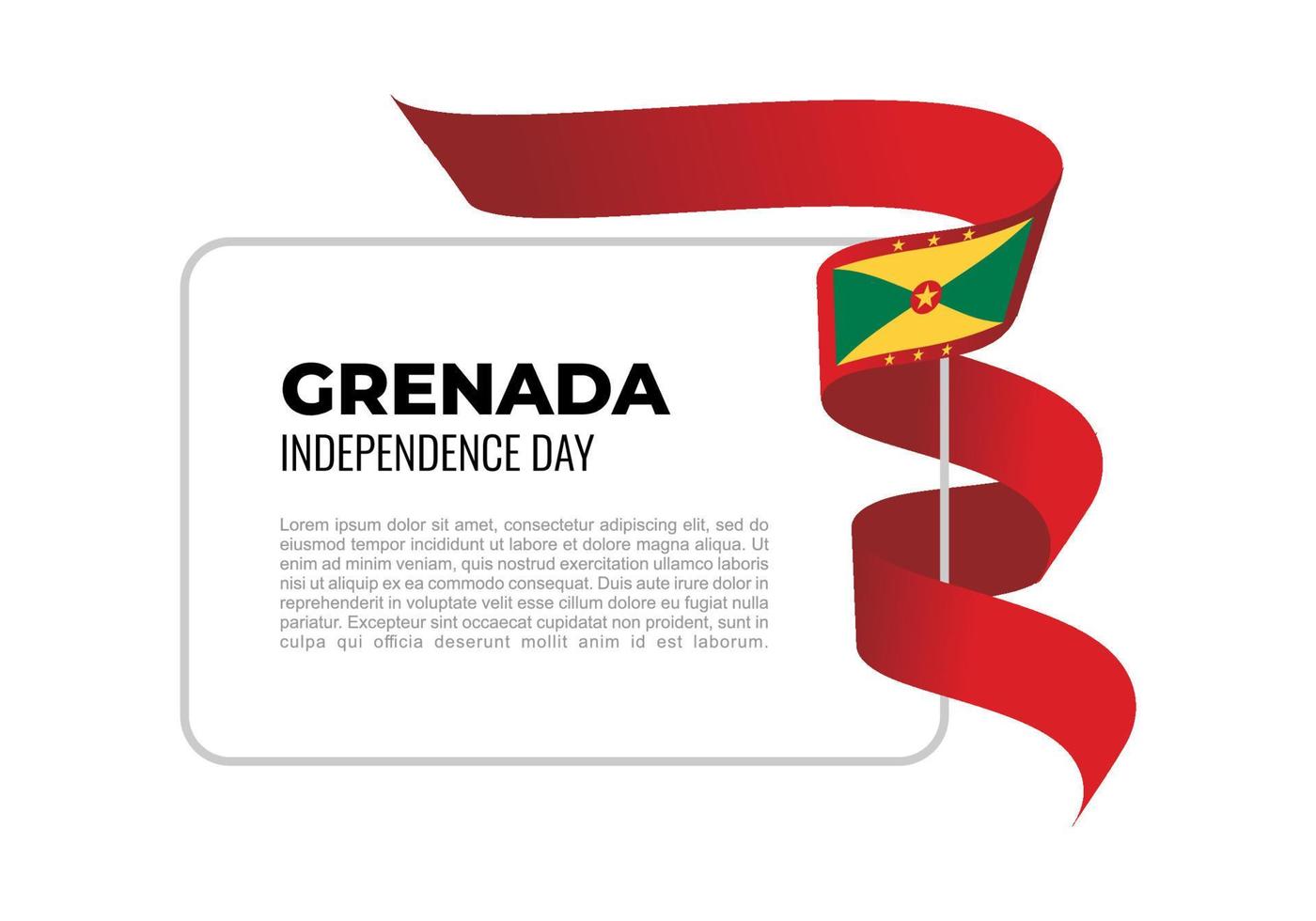 fundo do dia da independência de granada comemorado em 7 de fevereiro vetor