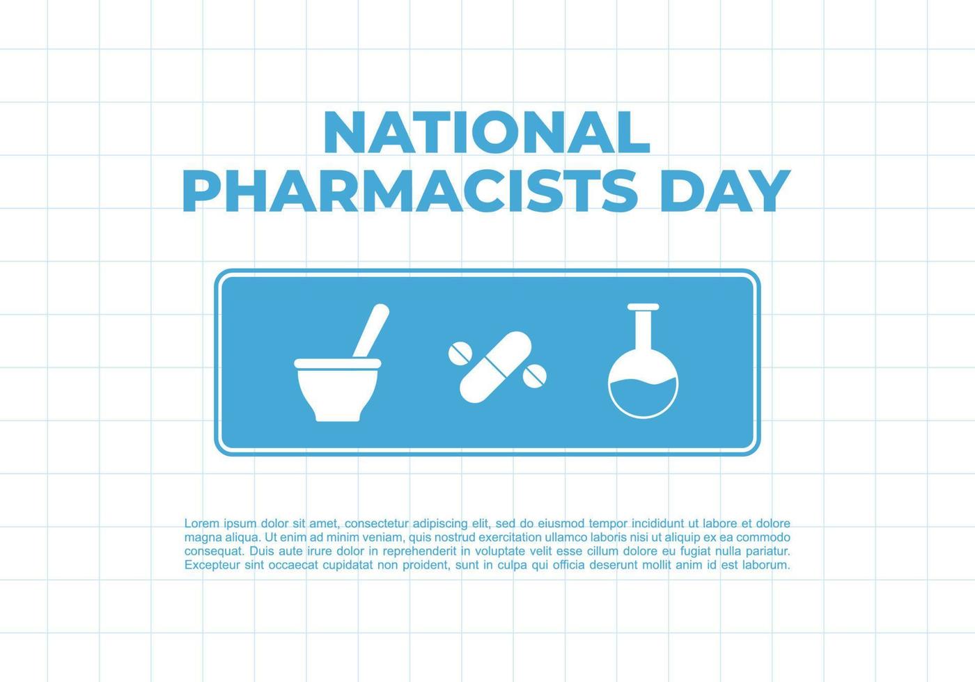 dia nacional do farmacêutico isolado no fundo branco comemorado em 12 de janeiro vetor
