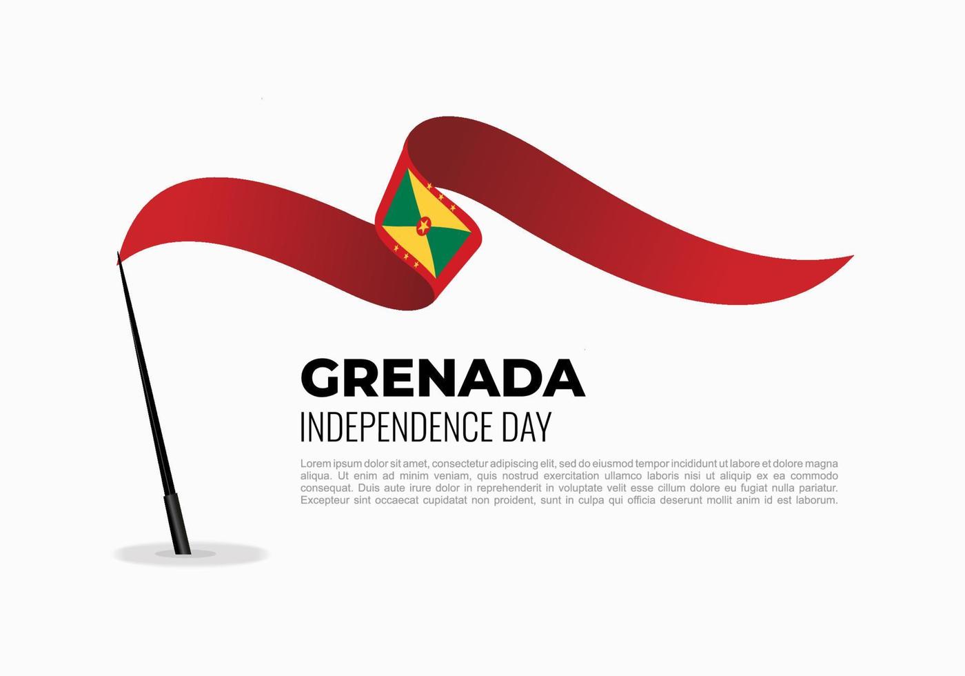 fundo do dia da independência de granada comemorado em 7 de fevereiro vetor