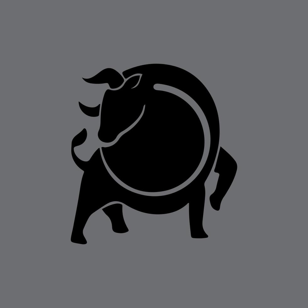 logotipo de letra animal simples vetor