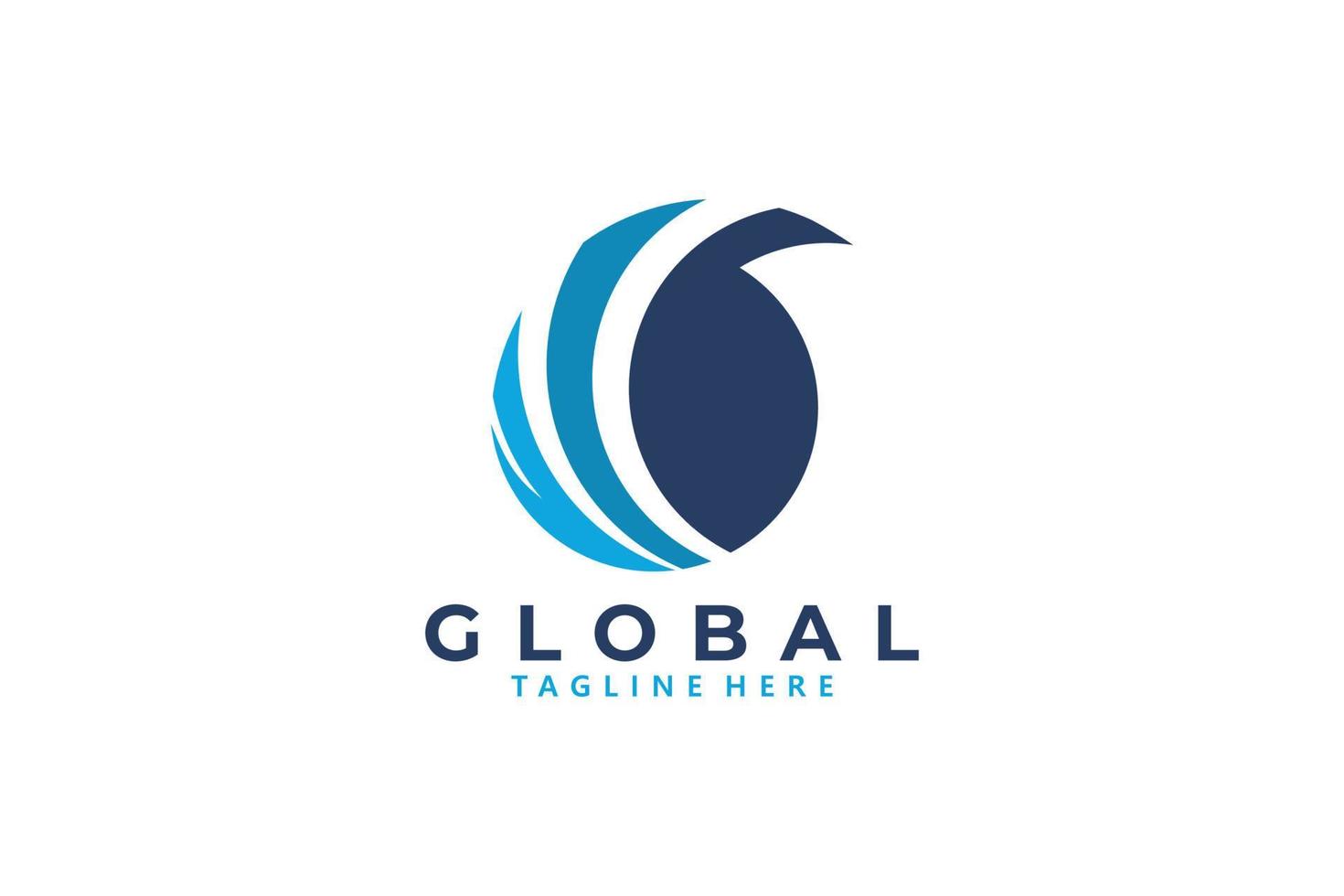 vetor de ícone de logotipo global isolado