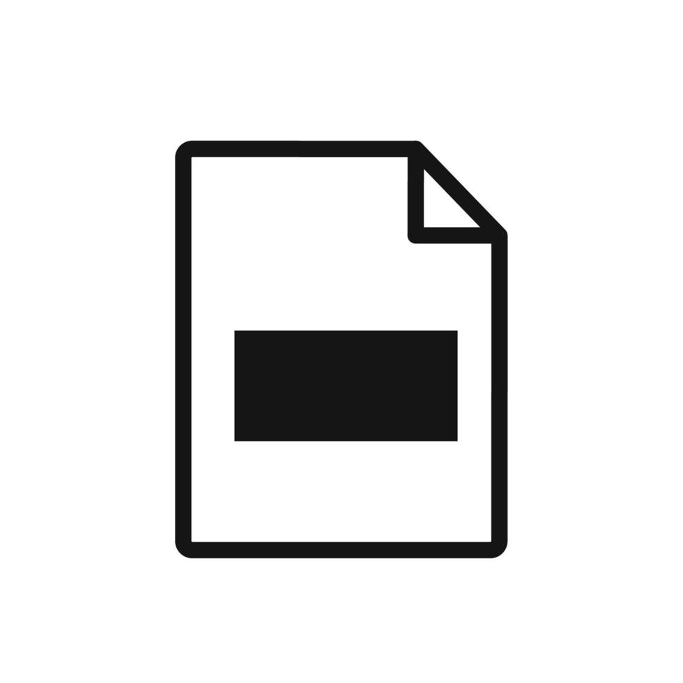 ícone de linha de arquivo isolado no fundo branco. ícone liso preto fino no estilo de contorno moderno. símbolo linear e traço editável. ilustração em vetor curso perfeito simples e pixel.