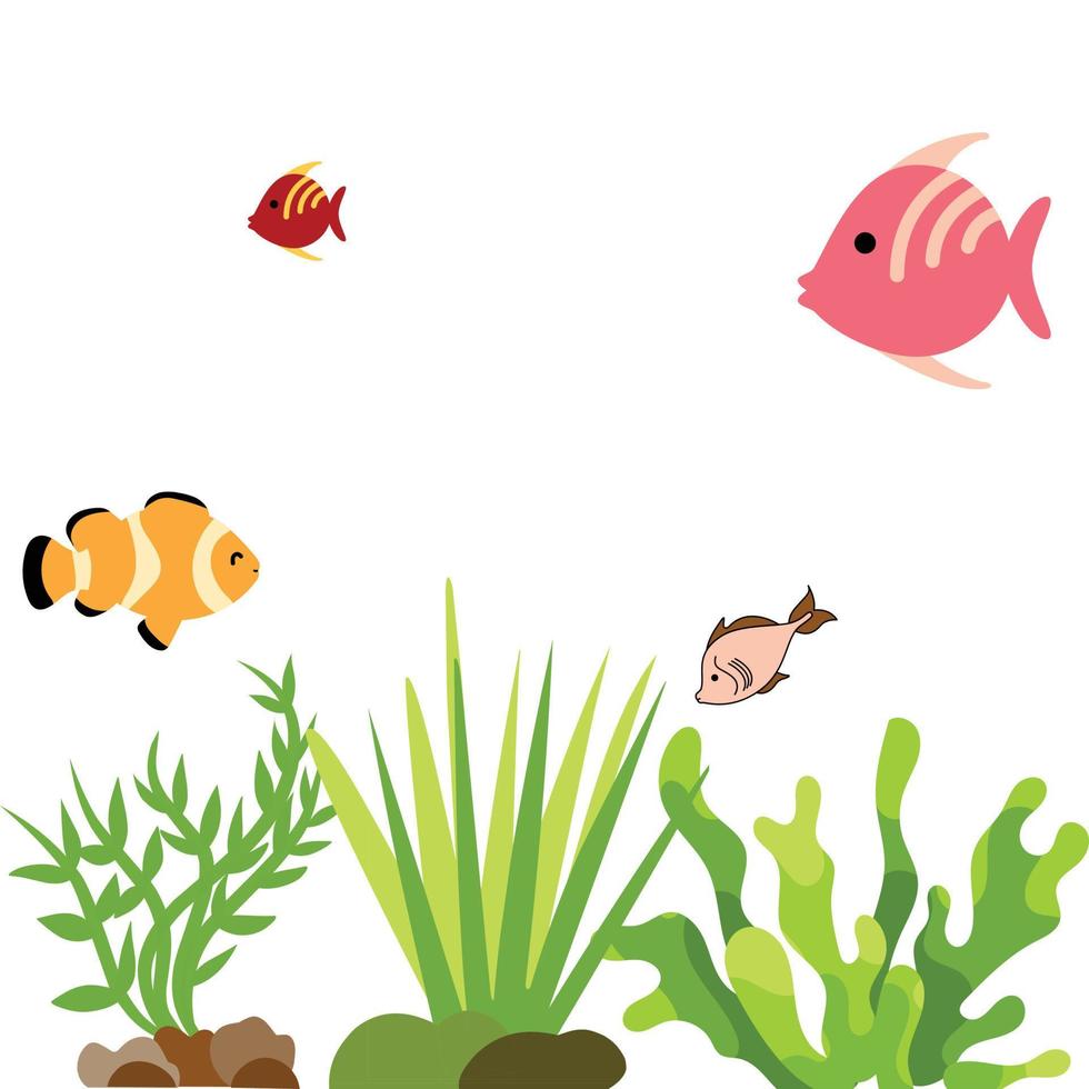 peixes de aquário coloridos vetor