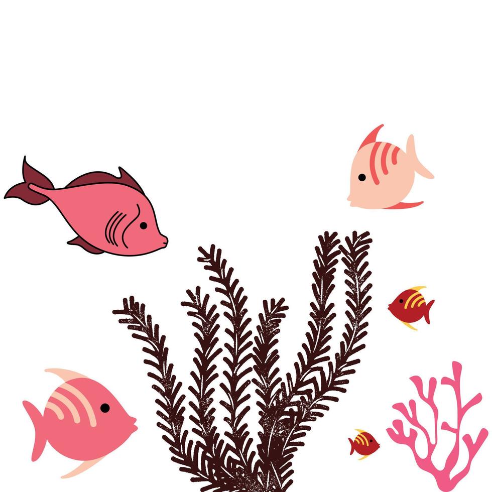 peixes de aquário coloridos vetor