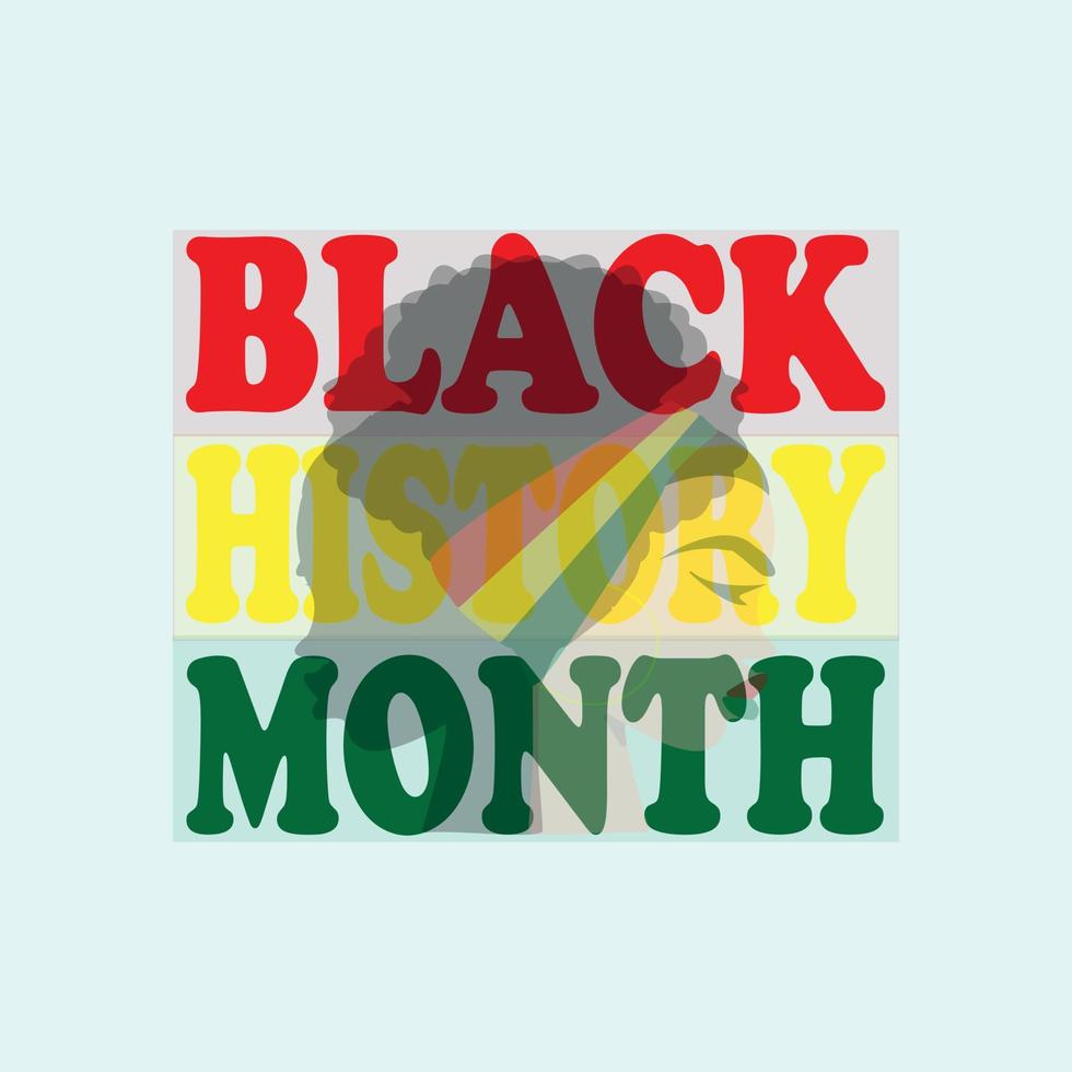 design de camiseta de história do mês negro, pôster, impressão, cartão postal e outros usos vetor