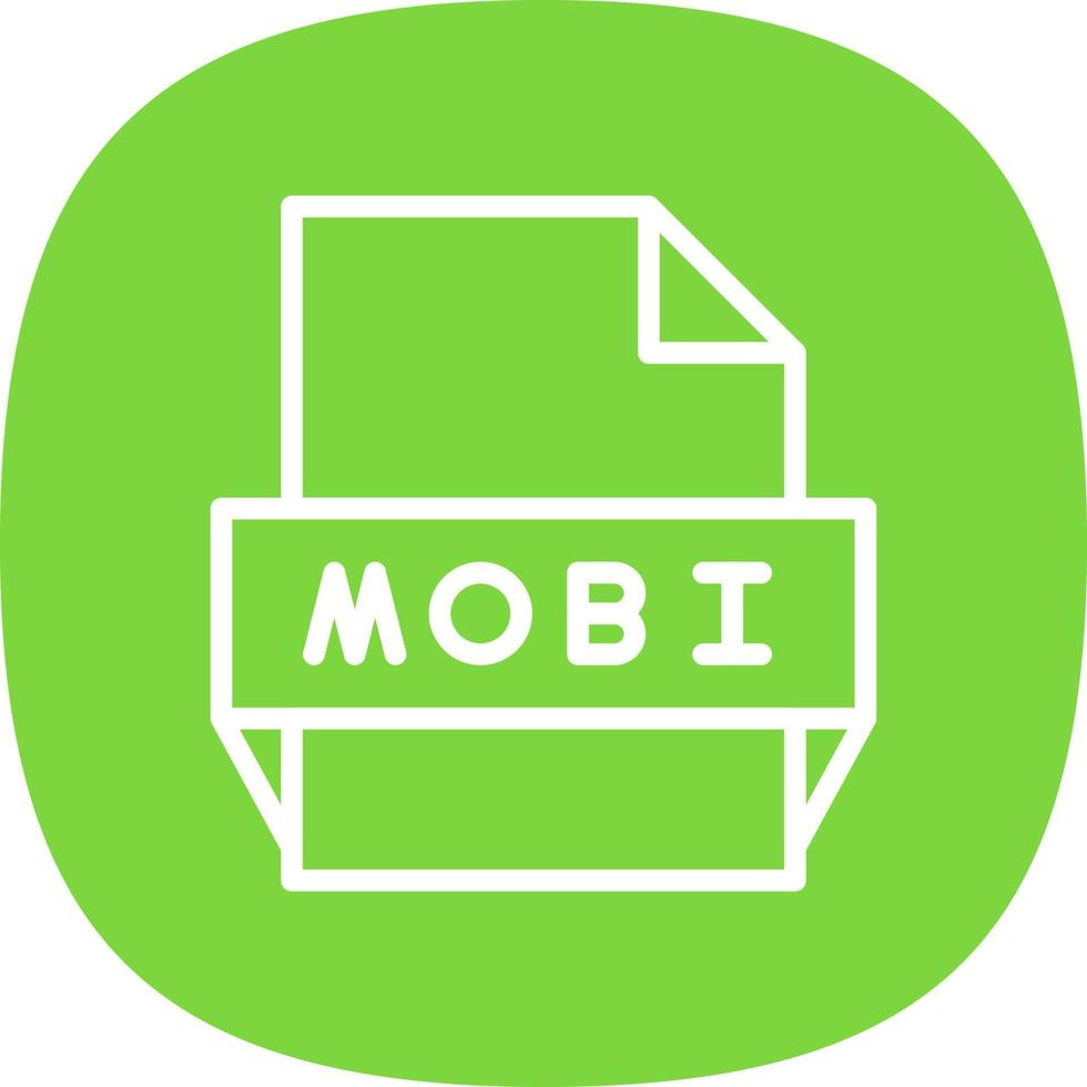 ícone de formato de arquivo mobi vetor