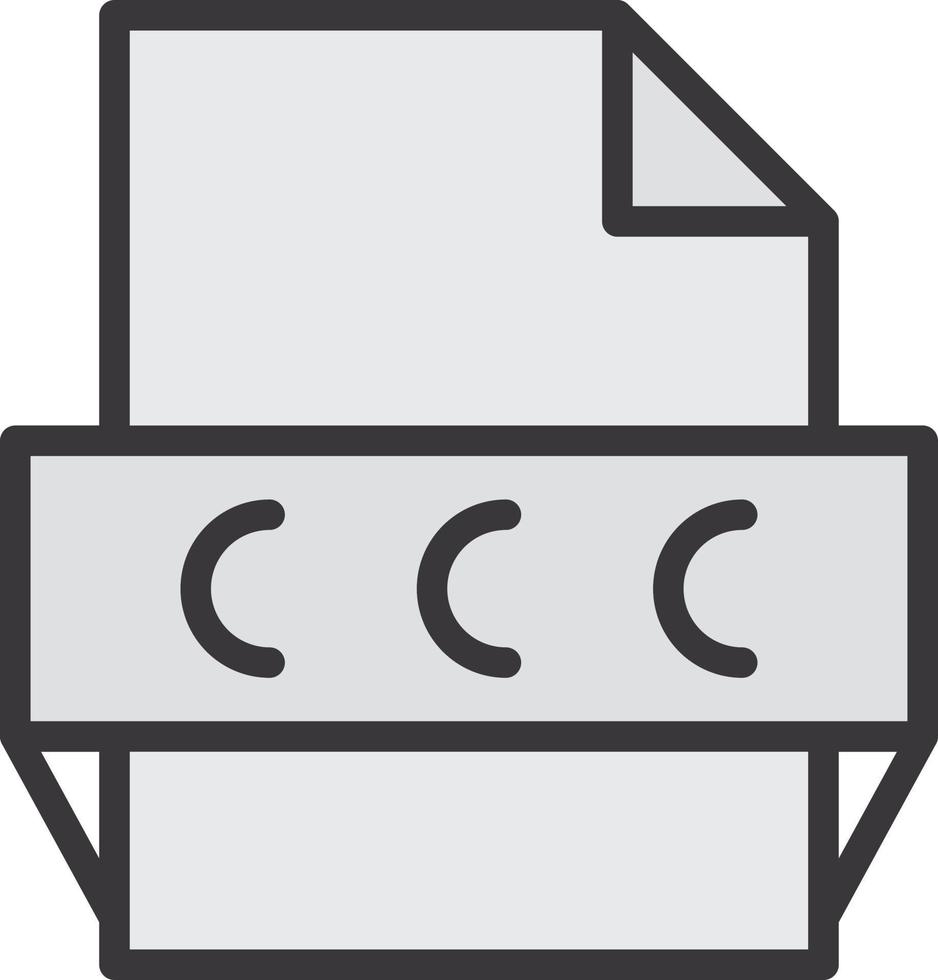 ícone de formato de arquivo ccc vetor