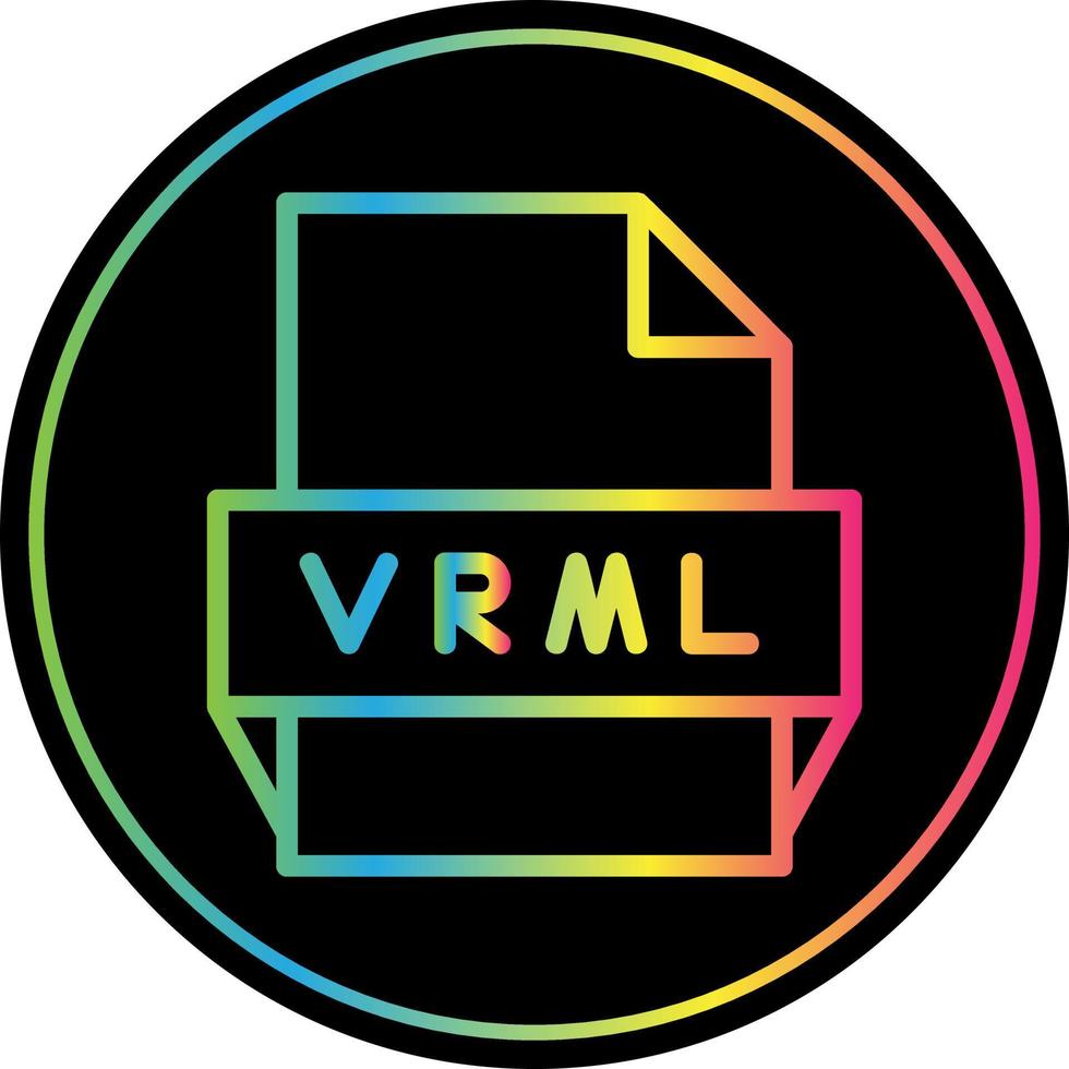 ícone de formato de arquivo vrml vetor