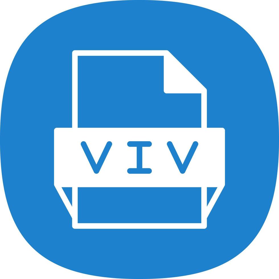 ícone de formato de arquivo viv vetor