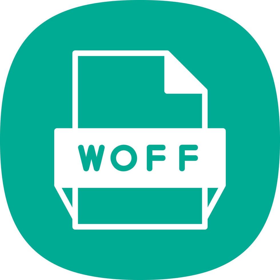 ícone de formato de arquivo woff vetor