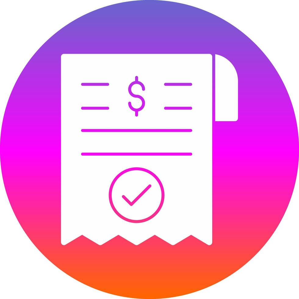 design de ícone de vetor de recibo de pagamento