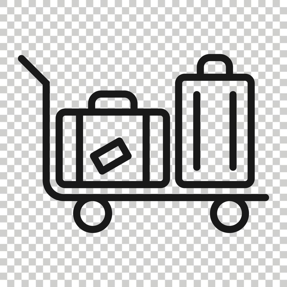 ícone de mala de viagem em estilo simples. ilustração em vetor bagagem em fundo branco isolado. conceito de negócio de bagagem.