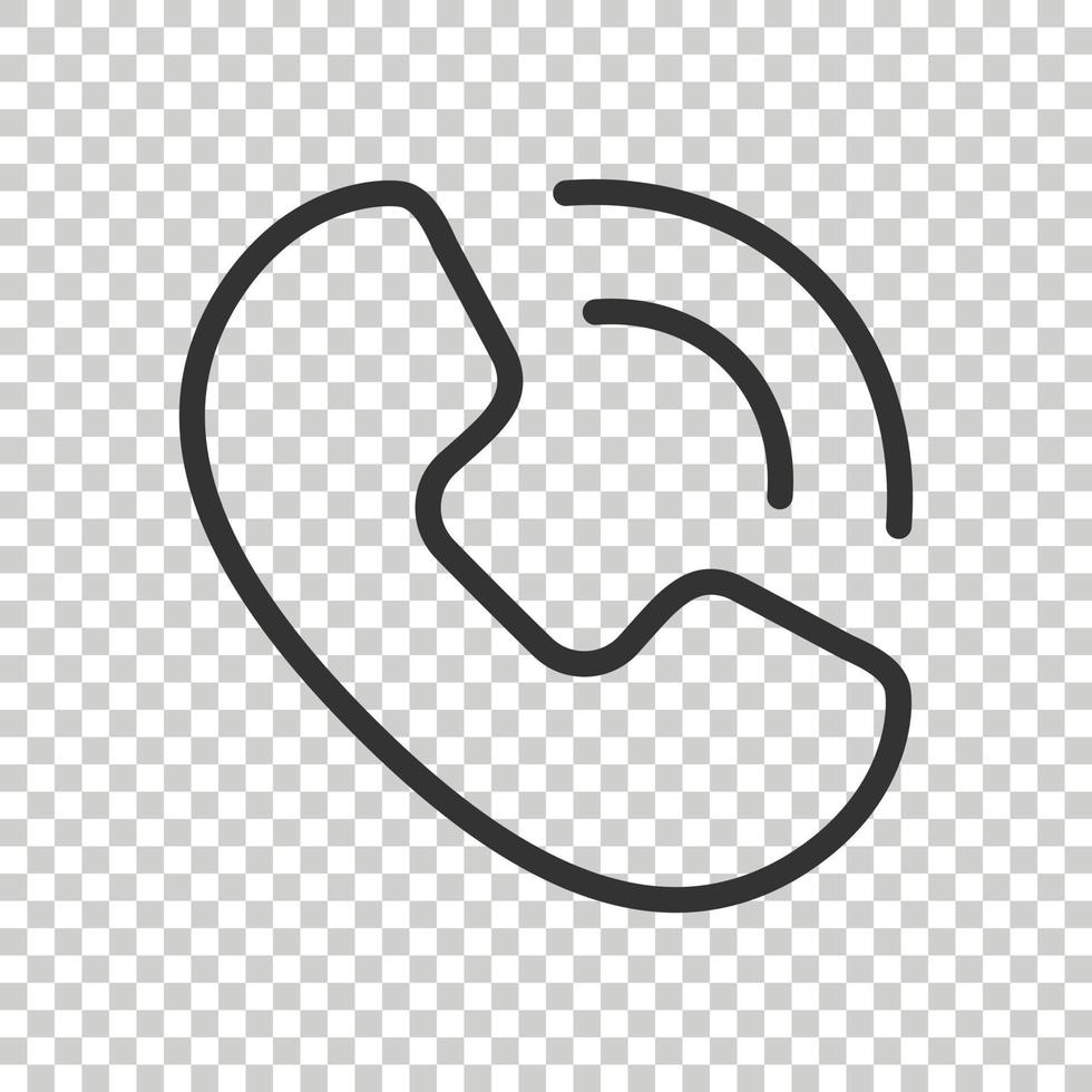 ícone do telefone móvel em estilo simples. ilustração em vetor conversa telefônica sobre fundo branco isolado. conceito de negócio de contato de linha direta.