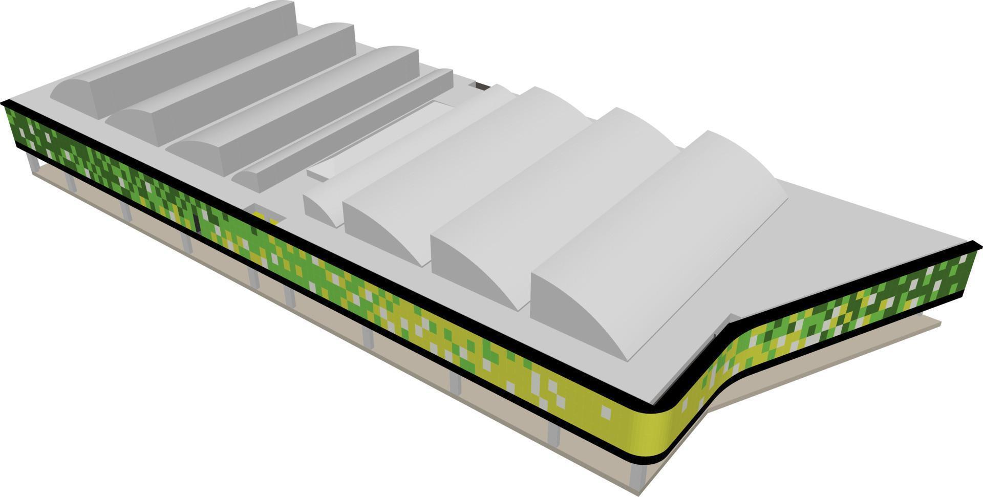 ilustração 3D do projeto de construção vetor