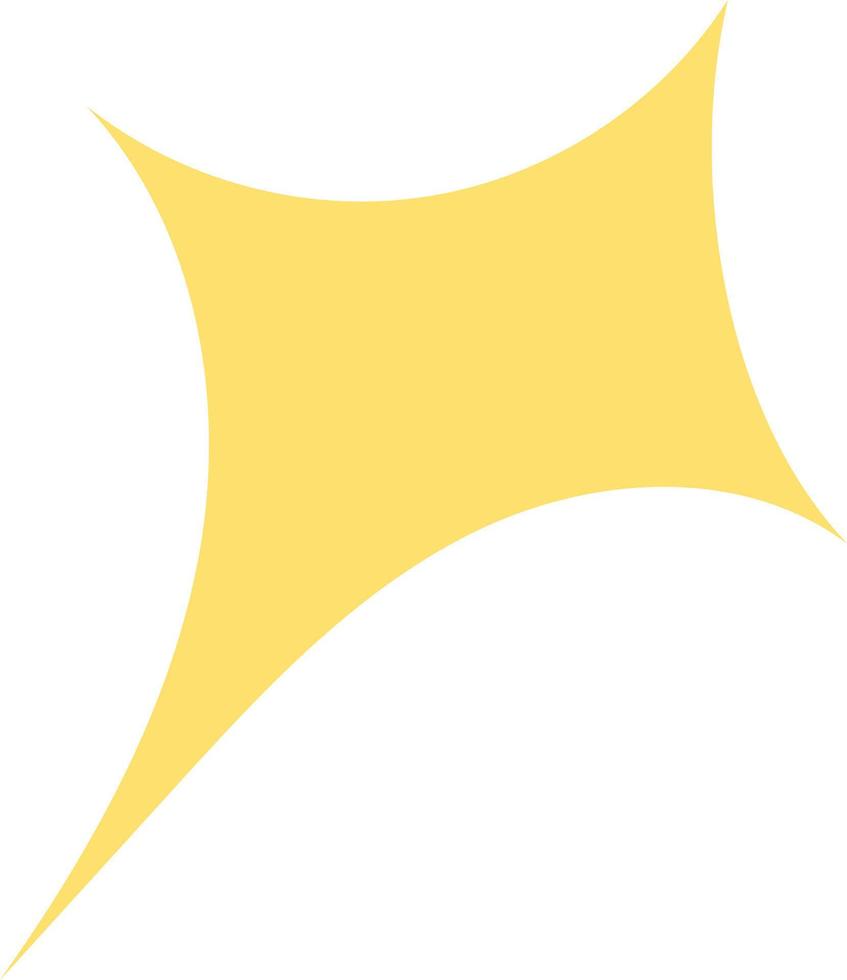 ilustração de estrela amarela de quatro pontas vetor