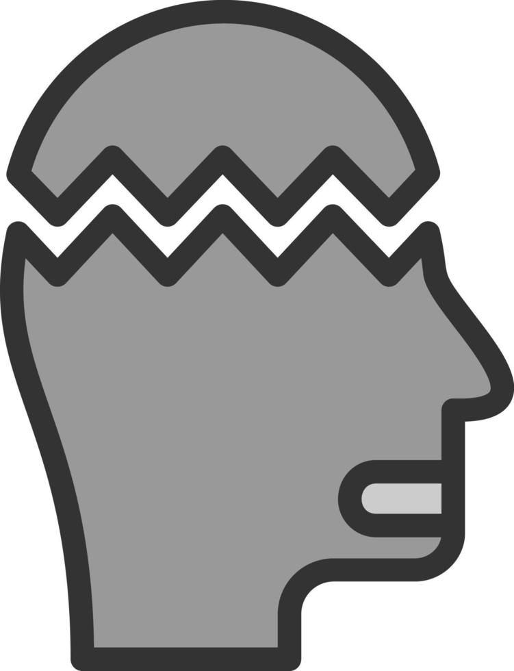 design de ícone de vetor de colapso mental