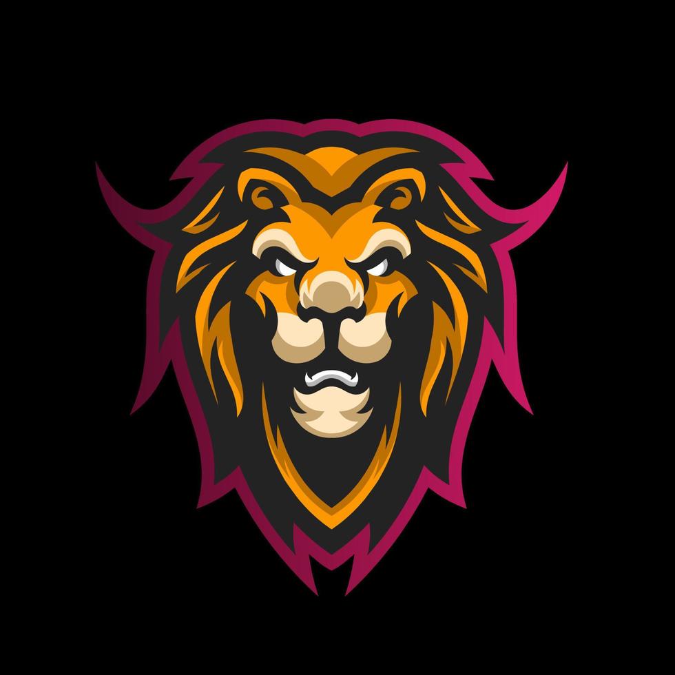 logotipo esport do leão, design vetorial e logotipo esport, adequado para esport, esporte e qualquer coisa relacionada a este design vetor