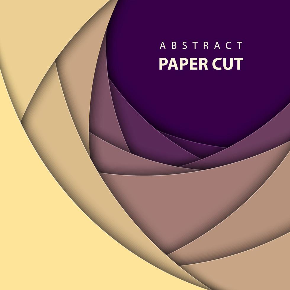 fundo geométrico vetorial com formas de corte de papel multicolorido. Estilo de arte de papel abstrato 3D, layout de design para apresentações de negócios, folhetos, cartazes, estampas, decoração, cartões, capa de folheto. vetor