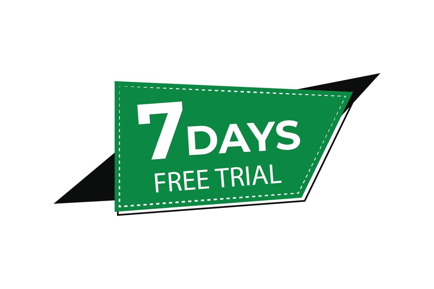 7 dias de design de vetor de avaliação gratuita.