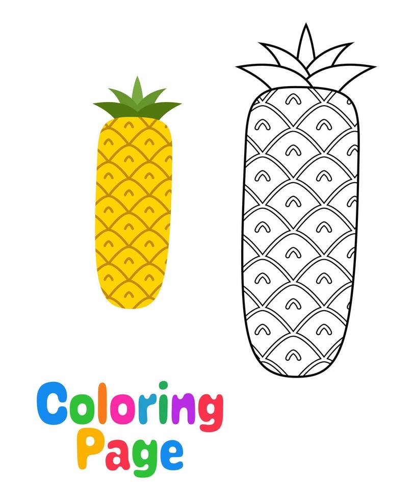 página para colorir com alfabeto i para crianças vetor