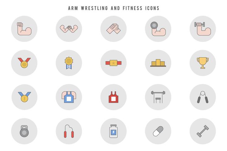 Vetores de Wrestling e Fitness grátis