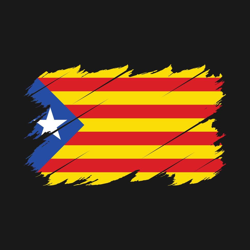 vetor de pincel de bandeira da catalunha