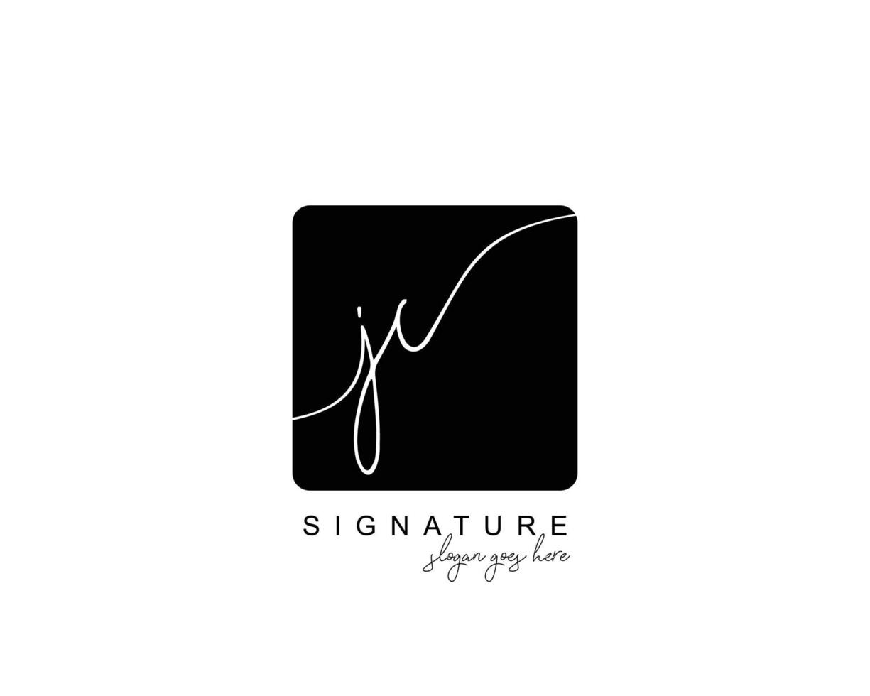 monograma de beleza inicial jc e design de logotipo elegante, logotipo de caligrafia da assinatura inicial, casamento, moda, floral e botânico com modelo criativo. vetor