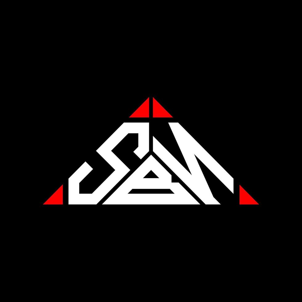 design criativo do logotipo da letra sbn com gráfico vetorial, logotipo simples e moderno do sbn. vetor