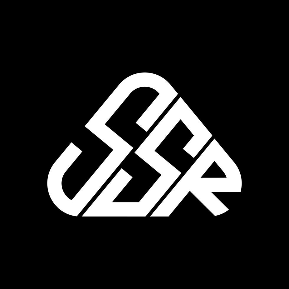 design criativo do logotipo da carta ssr com gráfico vetorial, logotipo ssr simples e moderno. vetor