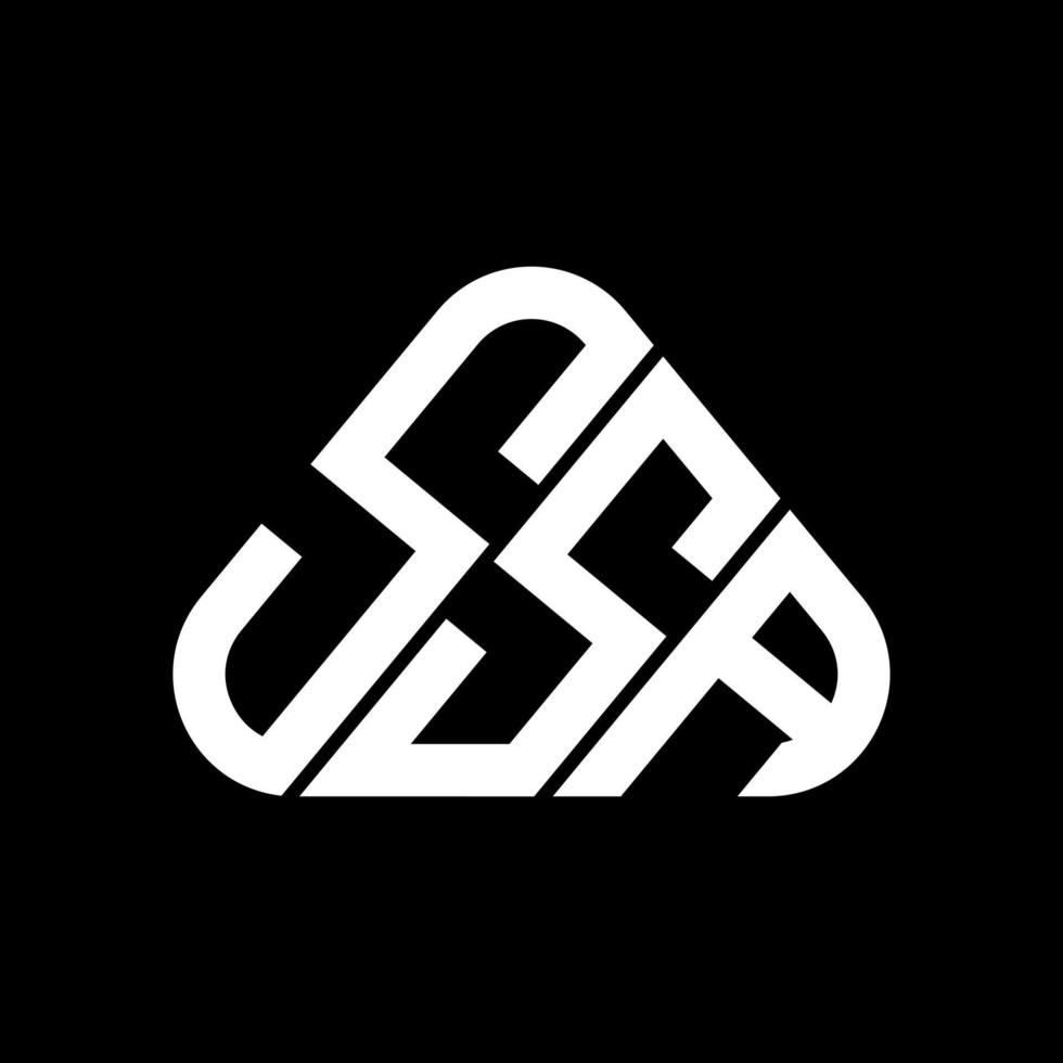 design criativo do logotipo da letra ssa com gráfico vetorial, logotipo ssa simples e moderno. vetor