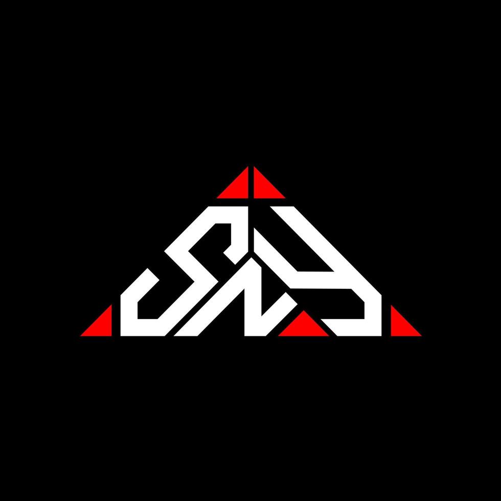 design criativo do logotipo da carta sny com gráfico vetorial, logotipo simples e moderno da sny. vetor
