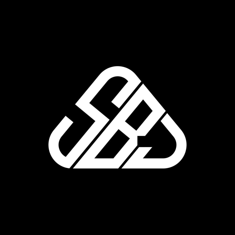 design criativo do logotipo da carta sbj com gráfico vetorial, logotipo simples e moderno sbj. vetor