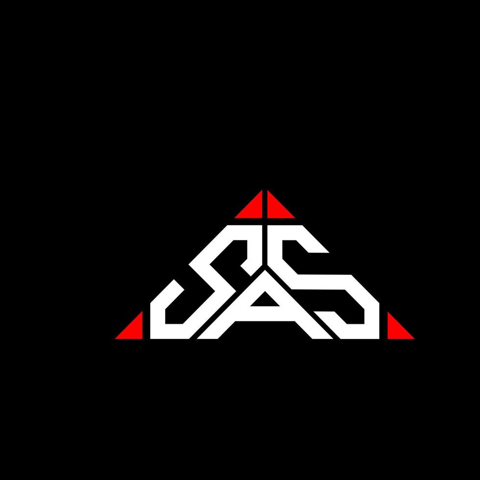 design criativo do logotipo da letra sas com gráfico vetorial, logotipo sas simples e moderno. vetor