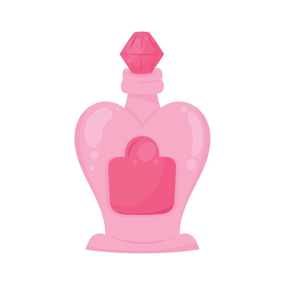 frasco de poção de amor rosa vetor