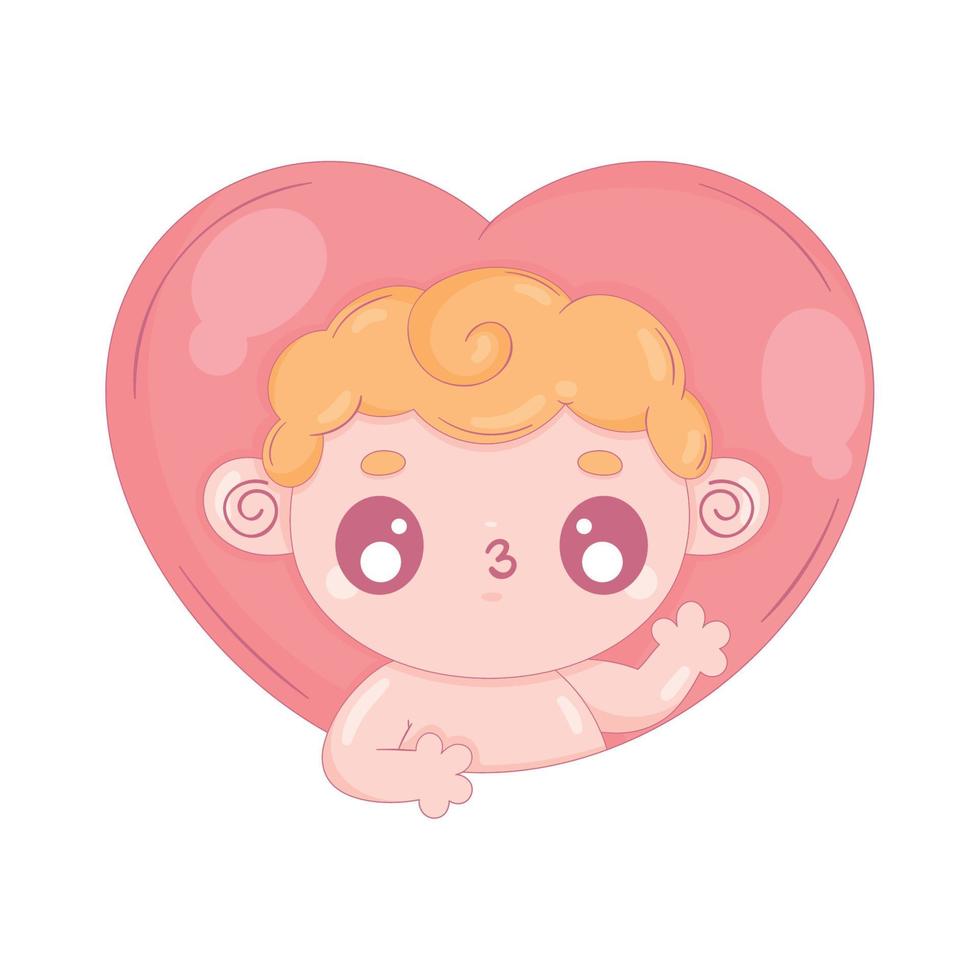 bebê no coração rosa vetor