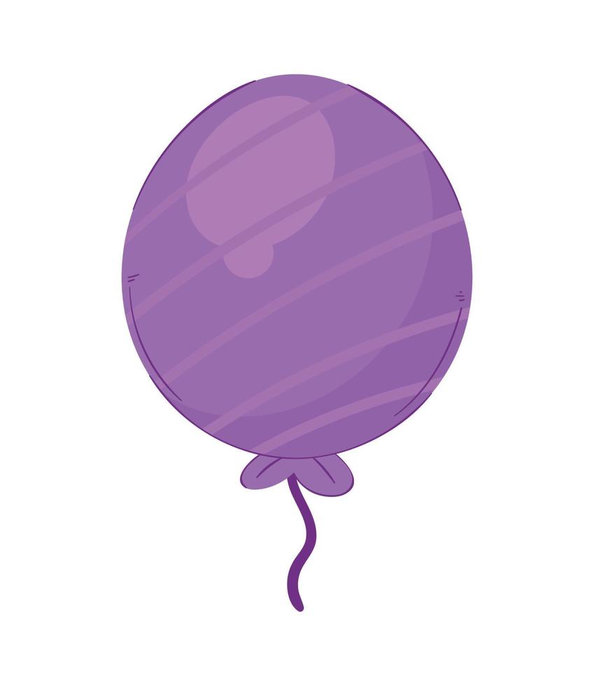 balão roxo hélio flutuando vetor