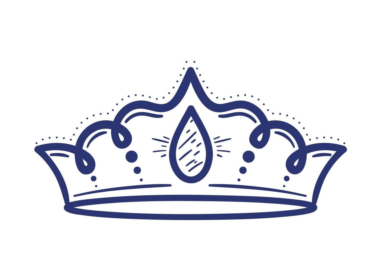 desenho de coroa de princesa vetor