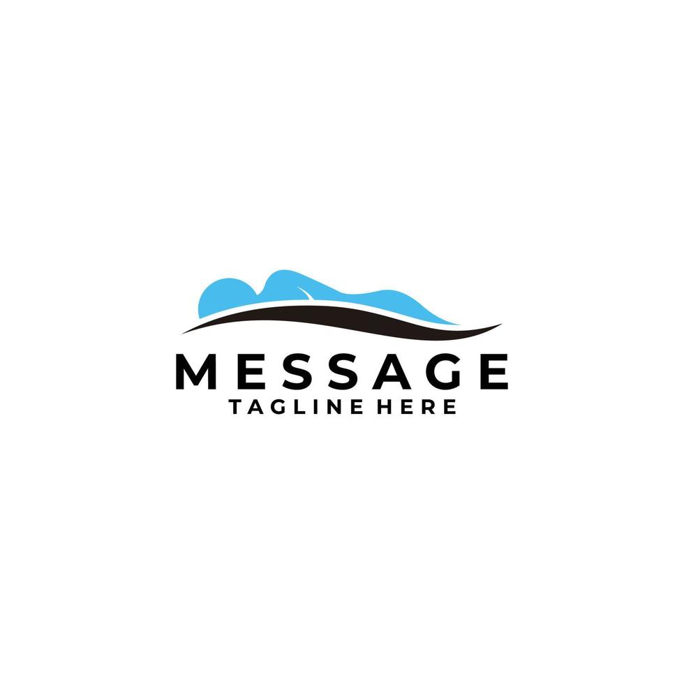 vetor de ícone de logotipo de spa de mensagem isolado