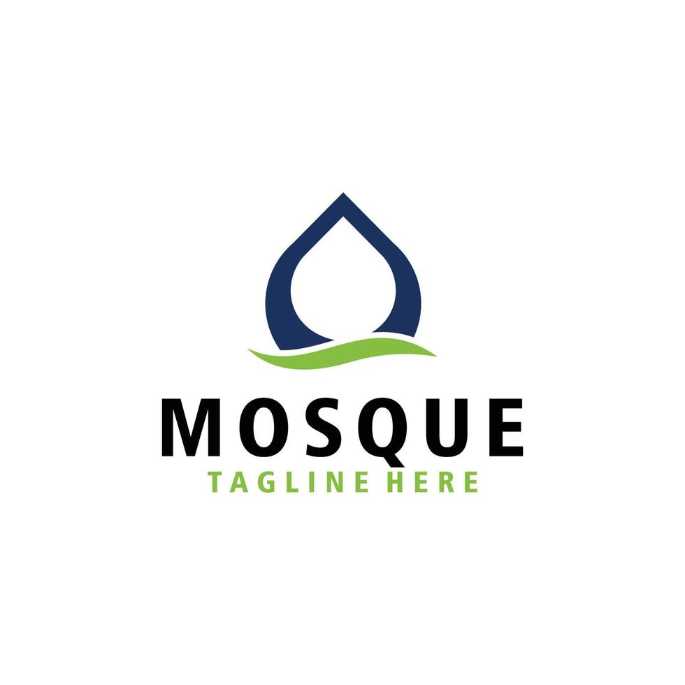 vetor de ícone do logotipo da mesquita isolado