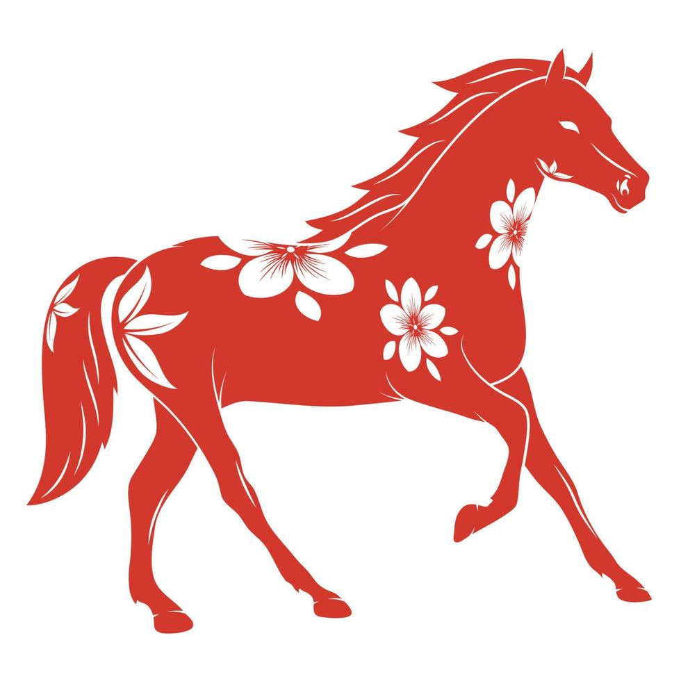 cavalo zodíaco chinês animal vetor