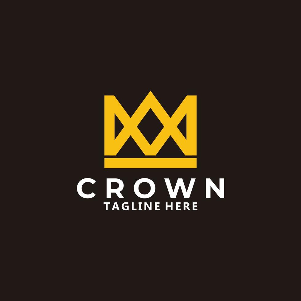 vetor de ícone do logotipo da coroa isolado