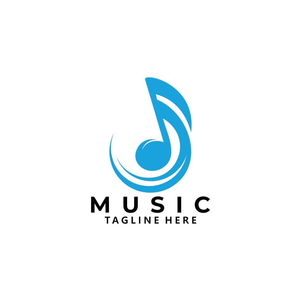 vetor de ícone de logotipo de música isolado